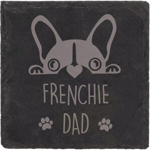 60 SECOND MAKEOVER Slate Frenchie Dad Coaster Engraved Novelty Gift Anniversary French Bulldog Fathers Day in Black Black 60 SECOND MAKEOVER Slate Frenchie Dad Coaster Engraved Novelty Gift Anniversary French Bulldog Fathers Day in Black Black