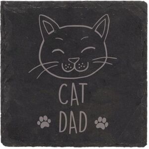60 SECOND MAKEOVER Cat Dad Slate Coaster Engraved Gift From The Cat in Black Black 60 SECOND MAKEOVER Cat Dad Slate Coaster Engraved Gift From The Cat in Black Black