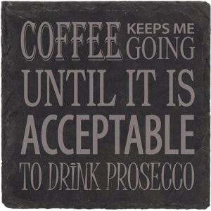 60 SECOND MAKEOVER Slate Coffee Prosecco Coaster Engraved Funny Gift Friend Present in Black Black 60 SECOND MAKEOVER Slate Coffee Prosecco Coaster Engraved Funny Gift Friend Present in Black Black