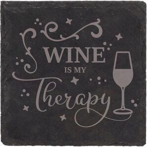 60 SECOND MAKEOVER Slate Coaster Wine Is My Therapy Coaster Engraved Funny Gift Friend Present in Black Black 60 SECOND MAKEOVER Slate Coaster Wine Is My Therapy Coaster Engraved Funny Gift Friend Present in Black Black