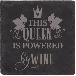 60 SECOND MAKEOVER Slate Coaster This Queen Is Powered By Wine Engraved Funny Gift Friend Present in Black Black 60 SECOND MAKEOVER Slate Coaster This Queen Is Powered By Wine Engraved Funny Gift Friend Present in Black Black