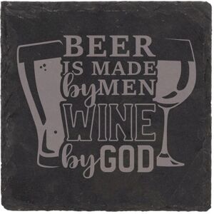 60 SECOND MAKEOVER Slate Coaster Beer Is Made By Men Wine By God Engraved Funny Gift Friend Present in Black Black 60 SECOND MAKEOVER Slate Coaster Beer Is Made By Men Wine By God Engraved Funny Gift Friend Present in Black Black