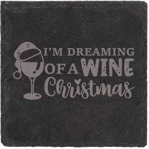 60 SECOND MAKEOVER Slate Coaster I'm Dreaming Of A Wine Christmas Funny Christmas Coaster Engraved Funny Gift Friend Present in Black Black 60 SECOND MAKEOVER Slate Coaster I'm Dreaming Of A Wine Christmas Funny Christmas Coaster Engraved Funny Gift Friend Present in Black Black