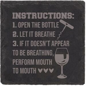 60 SECOND MAKEOVER Slate Coaster Instructions Wine Engraved Funny Gift Friend Present in Black Black 60 SECOND MAKEOVER Slate Coaster Instructions Wine Engraved Funny Gift Friend Present in Black Black