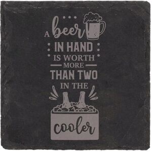 60 SECOND MAKEOVER Slate Coaster A Beer In One Hand Is Worth More Than 2 In The Cooler Beer Engraved Funny Gift Friend Present in Black Black 60 SECOND MAKEOVER Slate Coaster A Beer In One Hand Is Worth More Than 2 In The Cooler Beer Engraved Funny Gift Friend Present in Black Black