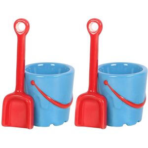 Something Different Ceramic Bucket Egg Cup Set Pack of 2 in Blue Blue Something Different Ceramic Bucket Egg Cup Set Pack of 2 in Blue Blue