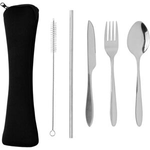 XD Design Reusable Stainless Steel Cutlery Set in Silver Silver XD Design Reusable Stainless Steel Cutlery Set in Silver Silver