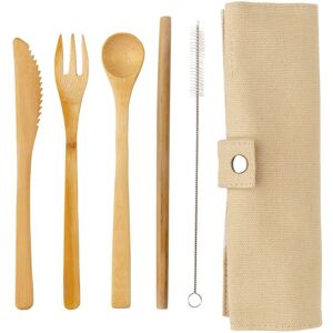 XD Design Reusable Bamboo Travel Cutlery Set in White White XD Design Reusable Bamboo Travel Cutlery Set in White White