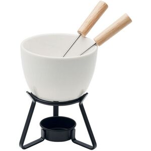 MidOcean Kase Ceramic 240ml Fondue Set Pack of 2 in White White MidOcean Kase Ceramic 240ml Fondue Set Pack of 2 in White White