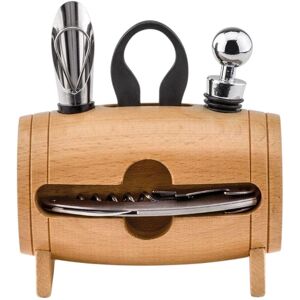 MidOcean Bota Wooden Wine Set (Pack of 4) in Brown Brown MidOcean Bota Wooden Wine Set (Pack of 4) in Brown Brown