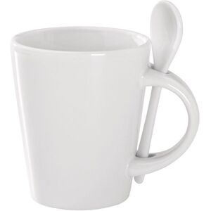 MidOcean Sublimkonik Sublimation 300ml Mug & Spoon Set in White White MidOcean Sublimkonik Sublimation 300ml Mug & Spoon Set in White White
