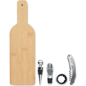MidOcean Vinovault Set Bamboo Bottle Wine Set in Cream Cream MidOcean Vinovault Set Bamboo Bottle Wine Set in Cream Cream