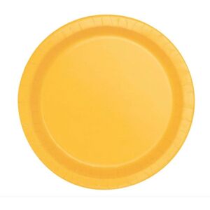 Unique Party Round Dessert Plate (Pack of 20) in Yellow Yellow Unique Party Round Dessert Plate (Pack of 20) in Yellow Yellow
