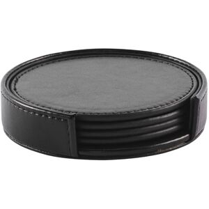 MidOcean Posa PU Coaster Set in Black Black MidOcean Posa PU Coaster Set in Black Black