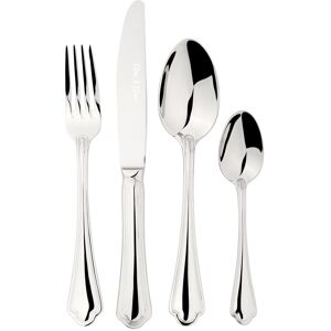 Glim & Glam Cutlery Sets Stainless Steel 18/8 16pc Set Catering Alhambra in Silver Silver Glim & Glam Cutlery Sets Stainless Steel 18/8 16pc Set Catering Alhambra in Silver Silver