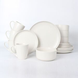 Royalford 16 Piece Dinnerware Set Stoneware Dinnerware Set in White White Royalford 16 Piece Dinnerware Set Stoneware Dinnerware Set in White White