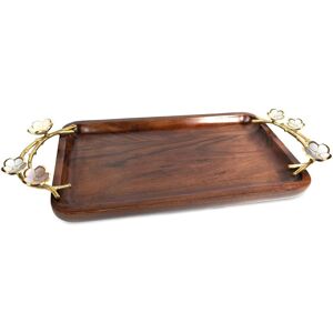 Silver Editions Mango Wood Large Rectangle Tray in Brown Brown Silver Editions Mango Wood Large Rectangle Tray in Brown Brown