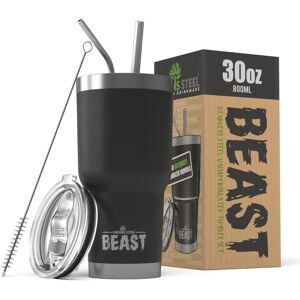 Dyzi 30oz Green Steel Beast Reusable Stainless Steel Double Insulated Coffee Tumbler Travel Mug in Black Black Dyzi 30oz Green Steel Beast Reusable Stainless Steel Double Insulated Coffee Tumbler Travel Mug in Black Black