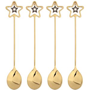 Glim & Glam Tea Spoons 18/8 Stainless Steel Gold Christmas Star 4pcs Gold Glim & Glam Tea Spoons 18/8 Stainless Steel Gold Christmas Star 4pcs Gold