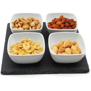 Van Gogh Snack Dips Nibbles Bowls Tray Ceramic Appetizer Tapas Serving Dishes in White White Van Gogh Snack Dips Nibbles Bowls Tray Ceramic Appetizer Tapas Serving Dishes in White White