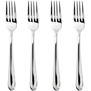 Glim & Glam Cutlery 18/8 Stainless Steel Dinner Fork 4pc Set Versailles in Silver Silver Glim & Glam Cutlery 18/8 Stainless Steel Dinner Fork 4pc Set Versailles in Silver Silver