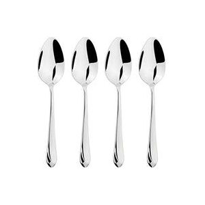 Glim & Glam Cutlery 18/8 Stainless Steel Tea Spoon 4pc Set Versailles in Silver Silver Glim & Glam Cutlery 18/8 Stainless Steel Tea Spoon 4pc Set Versailles in Silver Silver