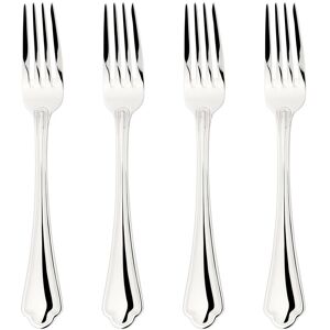 Glim & Glam Cutlery 18/8 Stainless Steel Dinner Fork 4pc Set Alhambra in Silver Silver Glim & Glam Cutlery 18/8 Stainless Steel Dinner Fork 4pc Set Alhambra in Silver Silver