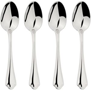 Glim & Glam Cutlery 18/8 Stainless Steel Tea Spoon 4pc Set Alhambra in Silver Silver Glim & Glam Cutlery 18/8 Stainless Steel Tea Spoon 4pc Set Alhambra in Silver Silver