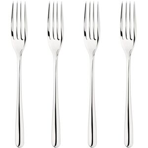 Glim & Glam Cutlery 18/8 Stainless Steel Dinner Fork 4pc Set Sphere in Silver Silver Glim & Glam Cutlery 18/8 Stainless Steel Dinner Fork 4pc Set Sphere in Silver Silver