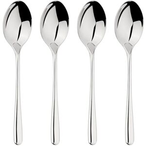 Glim & Glam Cutlery 18/8 Stainless Steel Spoon 4pc Set Sphere in Silver Silver Glim & Glam Cutlery 18/8 Stainless Steel Spoon 4pc Set Sphere in Silver Silver