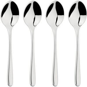 Glim & Glam Cutlery 18/8 Stainless Steel Tea Spoon 4pc Set Sphere in Silver Silver Glim & Glam Cutlery 18/8 Stainless Steel Tea Spoon 4pc Set Sphere in Silver Silver