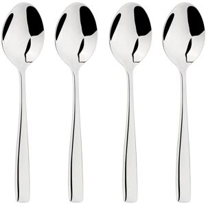 Glim & Glam Cutlery 18/8 Stainless Steel Tea Spoon 4pc Set Simplicity in Silver Silver Glim & Glam Cutlery 18/8 Stainless Steel Tea Spoon 4pc Set Simplicity in Silver Silver