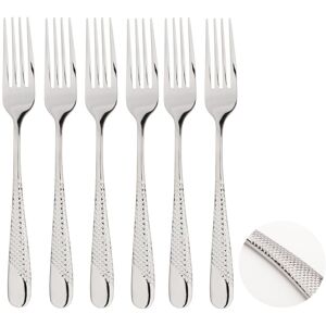 Glim & Glam Cutlery 18/8 Stainless Steel Fork 6pc Set Palace in Silver Silver Glim & Glam Cutlery 18/8 Stainless Steel Fork 6pc Set Palace in Silver Silver