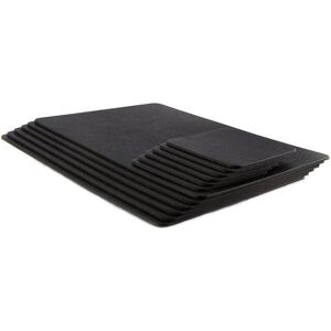 Lara May Set of 6 Jet Black Reprocessed Leather Placemats & 6 Leather Coasters Black Lara May Set of 6 Jet Black Reprocessed Leather Placemats & 6 Leather Coasters Black