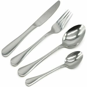 VOGREX 16 piece cutlery set stainless steel Delux in Silver Silver VOGREX 16 piece cutlery set stainless steel Delux in Silver Silver
