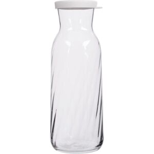 LAV Fonte Optic Glass Carafe - 1.2L - White Lid in Clear Clear LAV Fonte Optic Glass Carafe - 1.2L - White Lid in Clear Clear