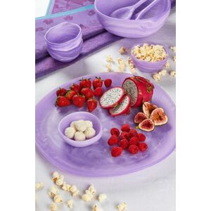Bread + Butter Round Serving Platter with Small Dip Bowl in Purple Purple Bread + Butter Round Serving Platter with Small Dip Bowl in Purple Purple