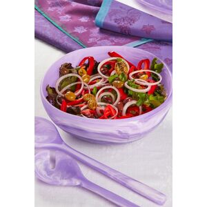 Bread + Butter Resin Large Salad Bowl with Servers - Purple Purple Bread + Butter Resin Large Salad Bowl with Servers - Purple Purple