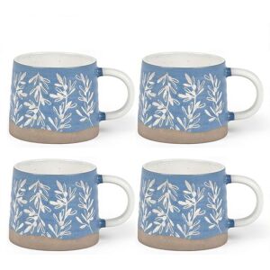 Eden Project Purer Home X Set of 4 Ceramic Olives Print Mug Multicolor Eden Project Purer Home X Set of 4 Ceramic Olives Print Mug Multicolor