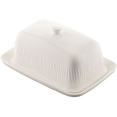 Belleek Living 'Erne' Butter Dish in White White Belleek Living 'Erne' Butter Dish in White White