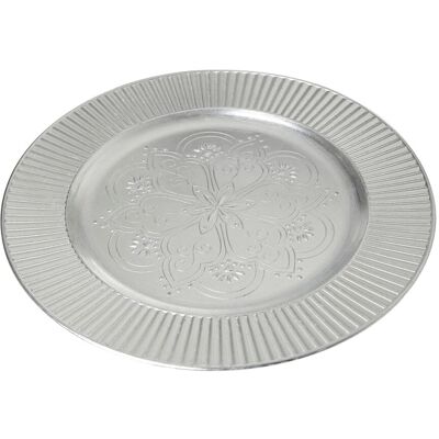 Orsina Functional Rose Gold Charger Plate, Minimalist Dinner Plate For Dinner, Reliable Rose Gold Dinner Plate in Silver Silver Orsina Functional Rose Gold Charger Plate, Minimalist Dinner Plate For Dinner, Reliable Rose Gold Dinner Plate in Silver Silver