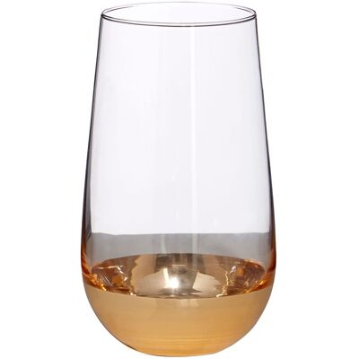 Orsina Modern Set of 4 Delicate Highball Glasses, Hand Blown Clear Tumblers, Cocktail Glasses With Golden Base Clear Orsina Modern Set of 4 Delicate Highball Glasses, Hand Blown Clear Tumblers, Cocktail Glasses With Golden Base Clear