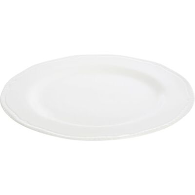 Orsina Versatile Large Embossed White Plate, Subtle Embossed Detailed Dinner Plate For Kitchen, Everyday Use Plate White Orsina Versatile Large Embossed White Plate, Subtle Embossed Detailed Dinner Plate For Kitchen, Everyday Use Plate White