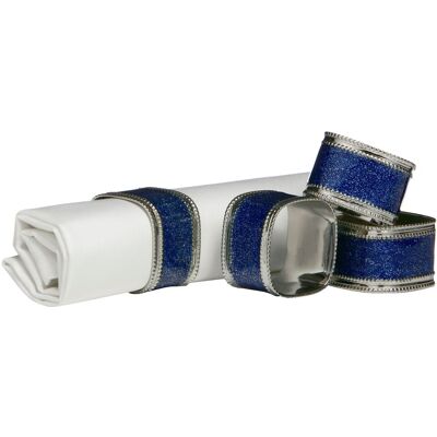 Orsina Elegant Set Of Four Purple Glitter Napkin Ring, Versatile Ring For Table, Durable Napkin Ring For Guests in Blue Blue Orsina Elegant Set Of Four Purple Glitter Napkin Ring, Versatile Ring For Table, Durable Napkin Ring For Guests in Blue Blue