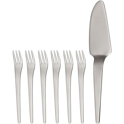 Orsina Serving Set, Elegant Stainless Steel Cake Knife & Server Duo, Sleek Curved Design for Table Settings in Silver Silver Orsina Serving Set, Elegant Stainless Steel Cake Knife & Server Duo, Sleek Curved Design for Table Settings in Silver Silver