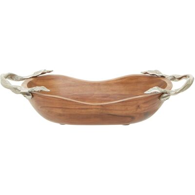 Orsina Acacia Wood Fruit Bowl, Handcrafted Wooden Bowl, Oval Bowl For Fruit Display, Decorative Wooden Tableware in Natural Natural Orsina Acacia Wood Fruit Bowl, Handcrafted Wooden Bowl, Oval Bowl For Fruit Display, Decorative Wooden Tableware in Natural Natural