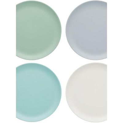 KitchenCraft 4-Piece Melamine Plate Set - Multi-colored Dinnerware KitchenCraft 4-Piece Melamine Plate Set - Multi-colored Dinnerware