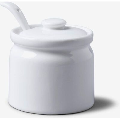 WM Bartleet & Sons - Sugar Jam Mustard Pot - White - Pot WM Bartleet & Sons - Sugar Jam Mustard Pot - White - Pot