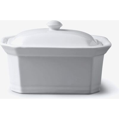 WM Bartleet & Sons - Terrine Butter Dish 18cm - White - Butter Dish WM Bartleet & Sons - Terrine Butter Dish 18cm - White - Butter Dish
