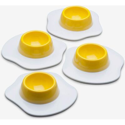 Zeal Eggtastic Melamine Egg Cup Set of 4 in White White Zeal Eggtastic Melamine Egg Cup Set of 4 in White White